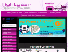 Tablet Screenshot of lightyearmusic.com
